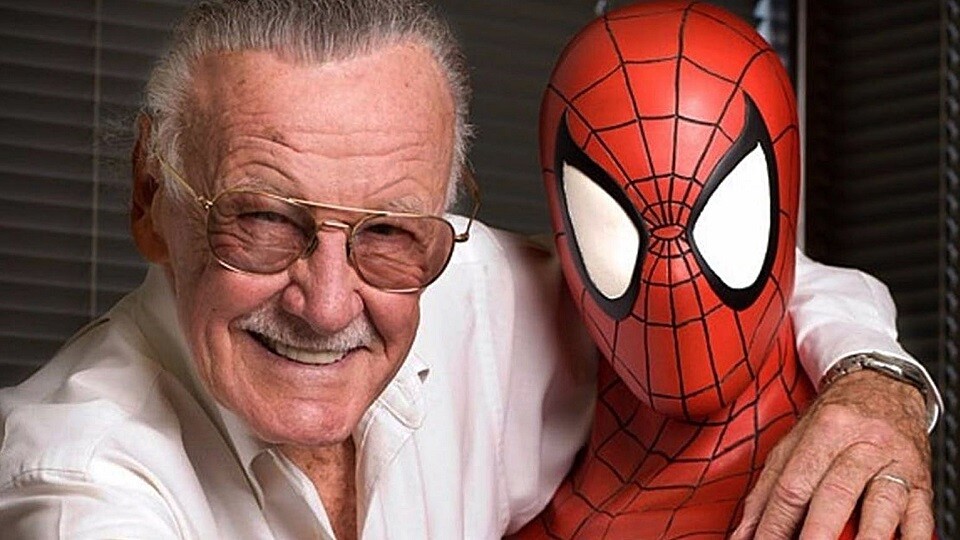 Stan Lee with Spiderman