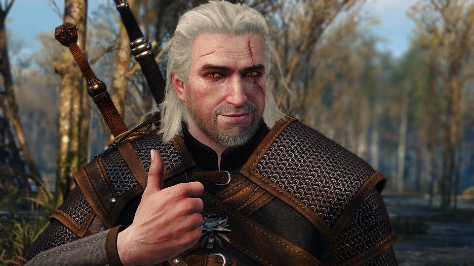 Geralt of Rivia thumbs up