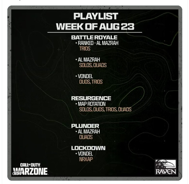 Warzone Playlist 