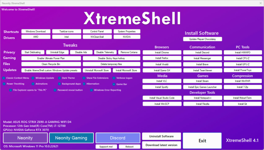 XtremeShell - A Windows mindenes
