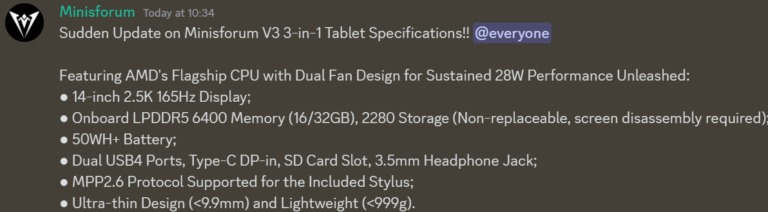 A gamer tablet specifikációi 