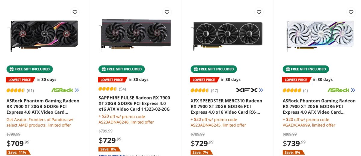 AMD videokártyák árai
